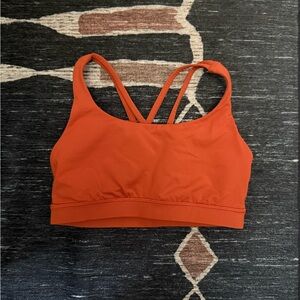 Lululemon Burnt Orange Wunder Under Sports Bra